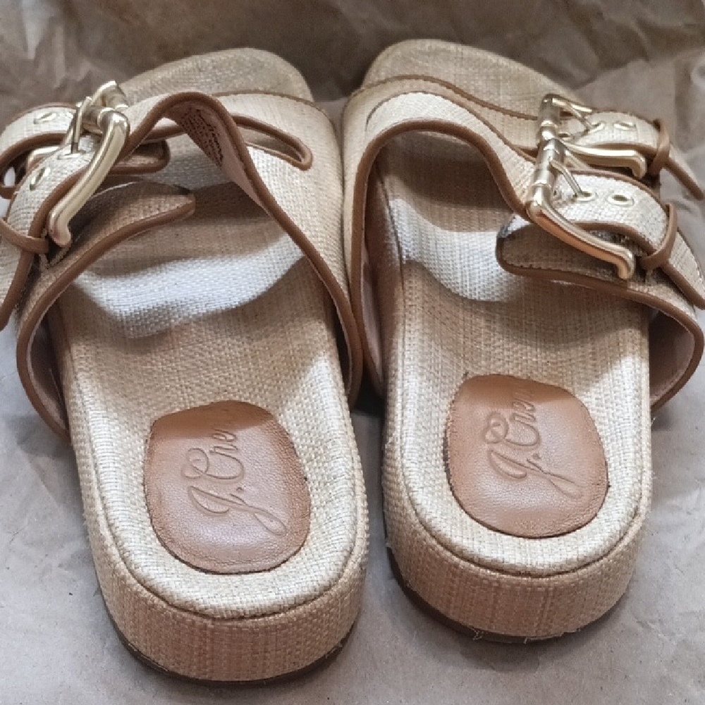 J. Crew Factory Tan Buckle Sandals - Picture 9 of 10
